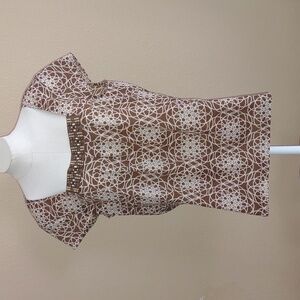 Ann Taylor Loft Boho Cap Sleeve Blouse. size L